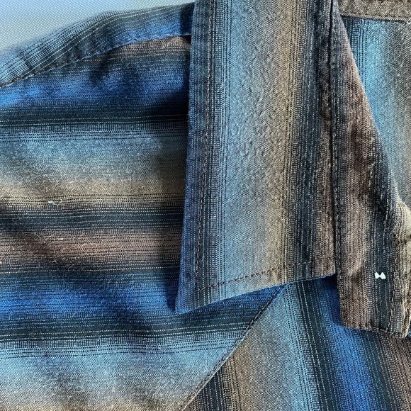 Roper Western Pearl Snap Shirt Mens Stripe Cowboy Long Sleeve Big & Tall‎ - Picture 8 of 10